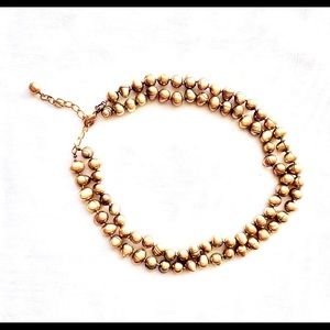 Two strand fresh water pearl necklace. Pearls are a light bronze color.